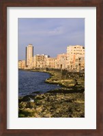 Malecon, Waterfront in Old City of Havana, Cuba Fine Art Print