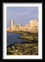 Malecon, Waterfront in Old City of Havana, Cuba Fine Art Print