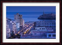 Cuba, Havana, City view above Paseo de Marti, Dawn Fine Art Print