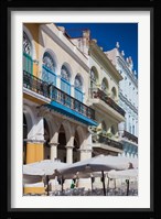 Cuba, Havana, Plaza Vieja, renovated buildings Fine Art Print