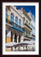 Cuba, Havana, Plaza Vieja, renovated buildings Fine Art Print