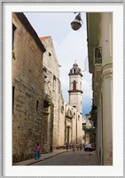 Cathedral of Havana in the historic center, UNESCO World Heritage site, Cuba Fine Art Print