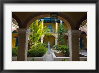 Courtyard building, historic center, Havana, UNESCO World Heritage site, Cuba Fine Art Print