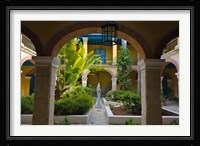 Courtyard building, historic center, Havana, UNESCO World Heritage site, Cuba Fine Art Print