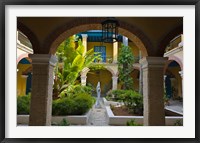 Courtyard building, historic center, Havana, UNESCO World Heritage site, Cuba Fine Art Print