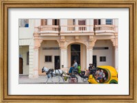 Horse cart, historic center, Havana, UNESCO World Heritage site, Cuba Fine Art Print