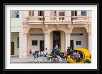 Horse cart, historic center, Havana, UNESCO World Heritage site, Cuba Fine Art Print