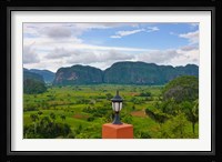 Limestone hill, farming land in Vinales valley, UNESCO World Heritage site, Cuba Fine Art Print