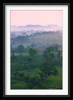 Limestone hill, farmland, Vinales Valley, UNESCO World Heritage site, Cuba Fine Art Print