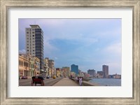 Malecon street along the waterfront, Havana, UNESCO World Heritage site, Cuba Fine Art Print