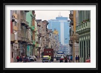 Old and new buildings, Havana, UNESCO World Heritage site, Cuba Fine Art Print