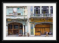 Old building in the historic center, Havana, Cuba Fine Art Print