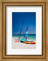 Boats on Playa Ancon beach, Cuba Fine Art Print