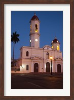 Cuba, Catedral de Purisima Concepcion cathedral at dusk Fine Art Print
