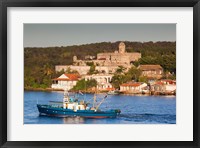 Cuba, Cienfuegos, Bahia de Cienfuegos Fishing boat Fine Art Print
