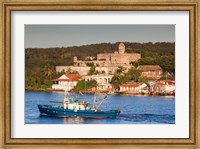 Cuba, Cienfuegos, Bahia de Cienfuegos Fishing boat Fine Art Print