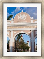 Cuba, Parque Jose Marti, Close up of Arco de Triunfo Fine Art Print