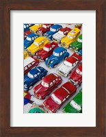 Cuba, Sancti Spiritus, Trinidad, paper-mache cars Fine Art Print