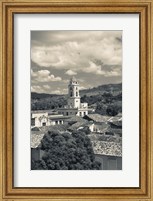 Cuba, Sancti Spiritus, Trinidad, town view (black and white) Fine Art Print