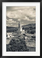 Cuba, Sancti Spiritus, Trinidad, town view (black and white) Fine Art Print