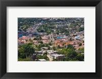 Cuba, Sancti Spiritus, Trinidad, Aerial view of town Fine Art Print