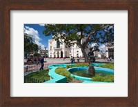 Cuba, Santa Clara, Parque Vidal, Teatro La Caridad Fine Art Print