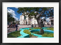 Cuba, Santa Clara, Parque Vidal, Teatro La Caridad Fine Art Print