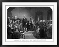 President George Washington' Inaugural Address Fine Art Print