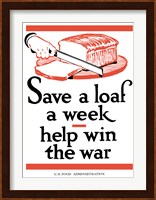 Save a Loaf a Week - Help Win the War Fine Art Print