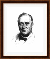 Vector Sketch of Franklin Delano Roosevelt Fine Art Print