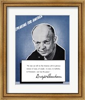 Speaking for America - Dwight Eisenhower Fine Art Print
