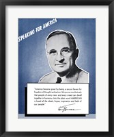 Speaking for America - Harry Truman Fine Art Print