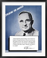 Speaking for America - Harry Truman Fine Art Print