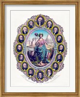 Lady Liberty and the First Sixteen Presidents Fine Art Print