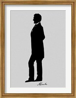 Silhouette of President Abraham Lincoln with Signature Fine Art Print