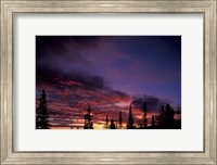 Solstice Sunset atop Midnight Dome, Dawson City, Yukon, Canada Fine Art Print