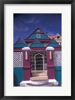 Colorful Buildings and Detail, Willemstad, Curacao, Caribbean Fine Art Print