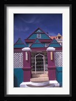 Colorful Buildings and Detail, Willemstad, Curacao, Caribbean Fine Art Print