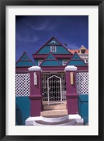 Colorful Buildings and Detail, Willemstad, Curacao, Caribbean Fine Art Print