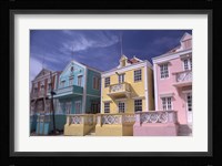 Caribbean architecture, Willemstad, Curacao Fine Art Print