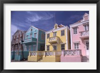 Caribbean architecture, Willemstad, Curacao Fine Art Print