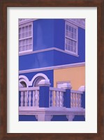 Blue Building and Detail, Willemstad, Curacao, Caribbean Fine Art Print