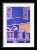 Blue Building and Detail, Willemstad, Curacao, Caribbean Fine Art Print