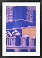 Blue Building and Detail, Willemstad, Curacao, Caribbean Fine Art Print