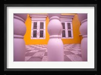 Yellow Building and Detail, Willemstad, Curacao, Caribbean Fine Art Print