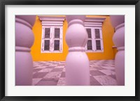 Yellow Building and Detail, Willemstad, Curacao, Caribbean Fine Art Print