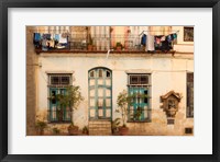 Cuba, Havana, Havana Vieja, Old Havana Building Fine Art Print