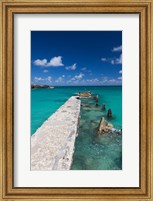 Cuba, Havana, Playas del Este, Playa Jibacoa, pier Fine Art Print