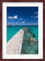 Cuba, Havana, Playas del Este, Playa Jibacoa, pier Fine Art Print