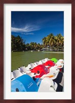 Cuba, Matanzas, Varadero, Parque Josone park paddle boats Fine Art Print